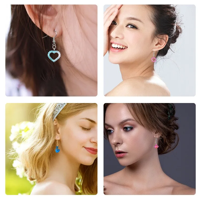 Сделай сам серьги с сыпучим песком маленькая силиконовая форма в виде Луны