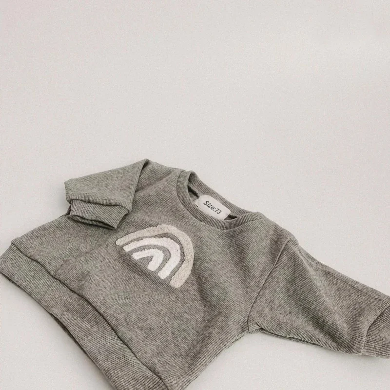 Повседневный Хлопковый Топ С Рисунком И Детские Свободные Брюки Комплект Из 2