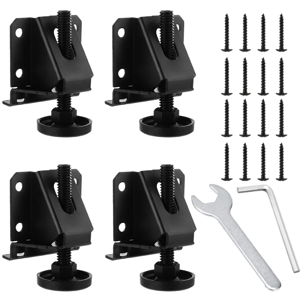 

4 Pcs Furniture Leveling Feet Heavy Duty Wood Stabilizer Spanner Wrench Adjustable Leg Levelers Work Legs Stabilizers