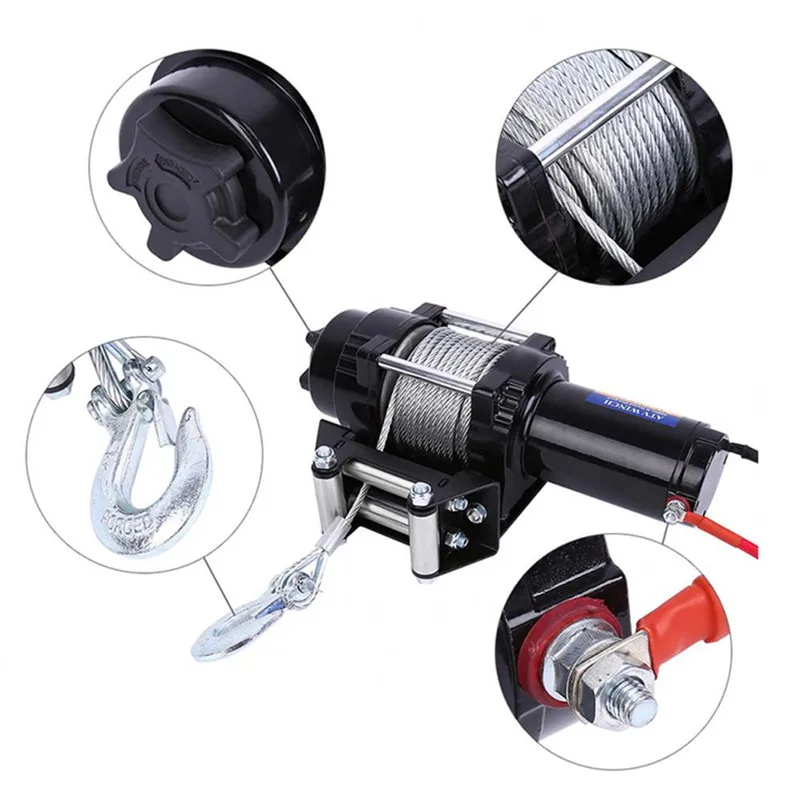 

12v Electric Winch 4000lbs 4x4 Off Road Winch For Cars/Trucks