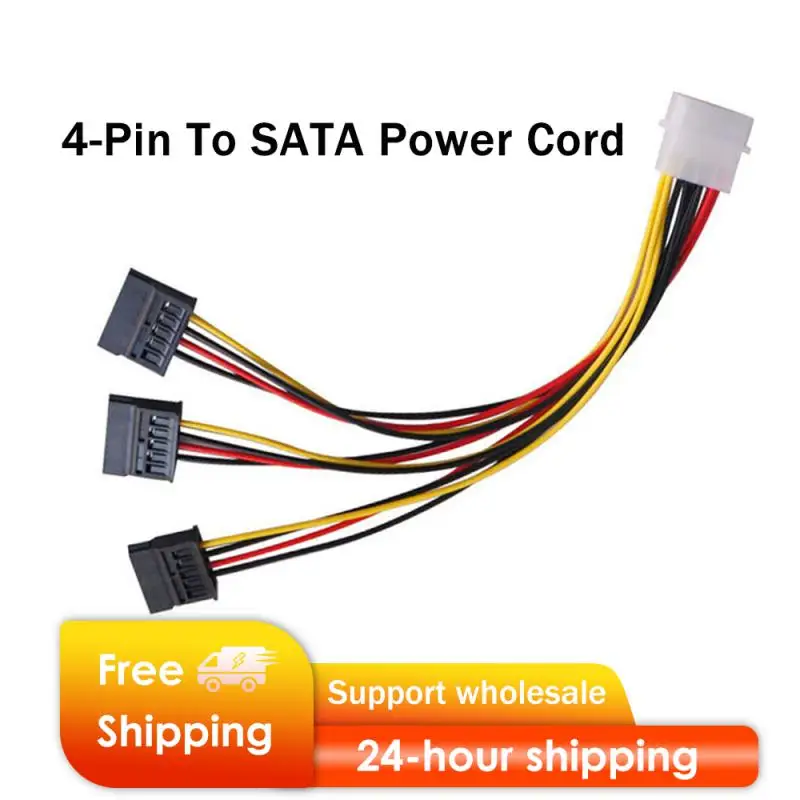

Кабель питания Molex IDE-2 серии ATA, 4-контактный кабель питания для жестких дисков SATA, Y-образный разветвитель, переходник для двух жестких дисков