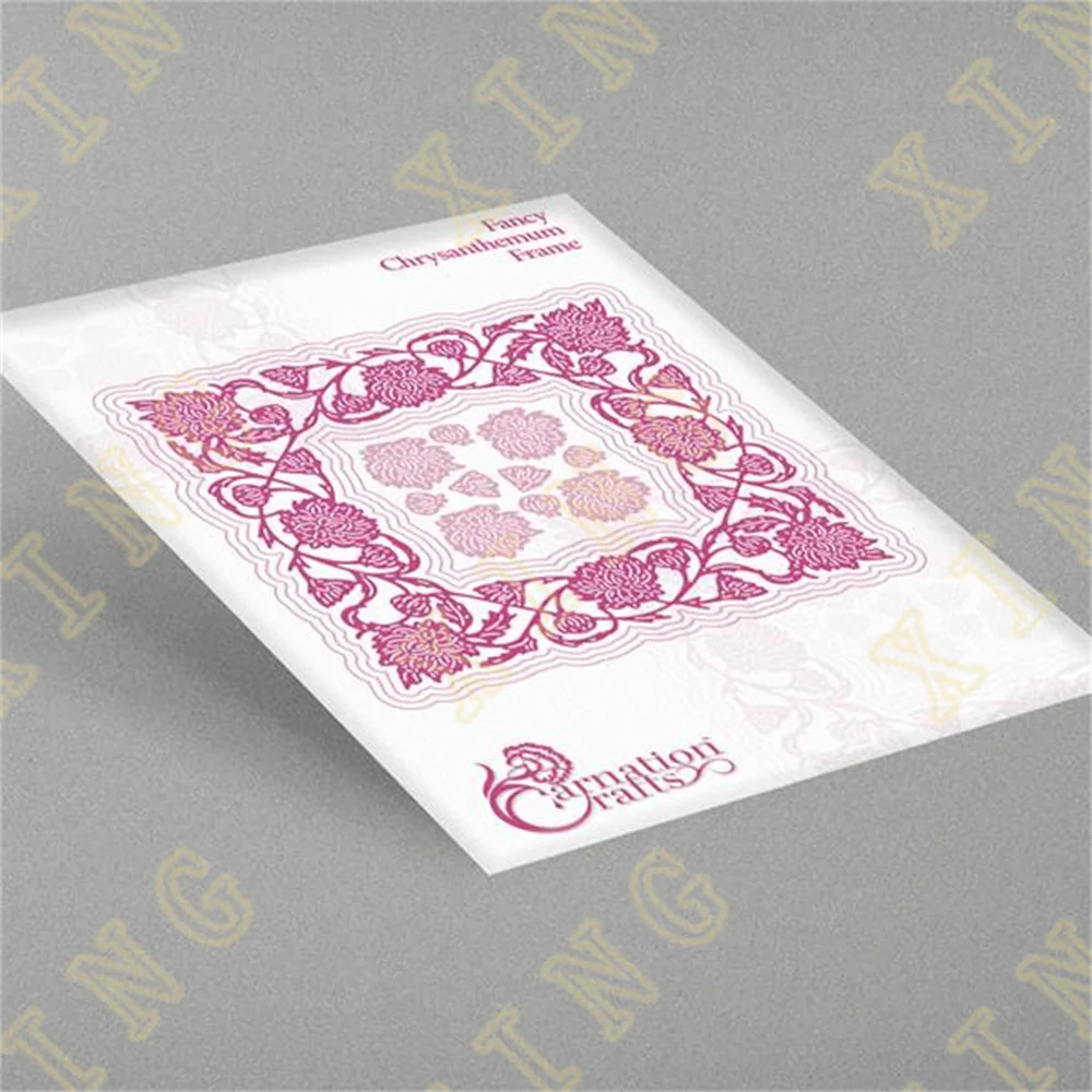 

Fancy Chrysanthemum Frame Metal Cutting Dies Scrapbook Diary Decoration Stencil Embossing Template Diy Greeting Card Handmade