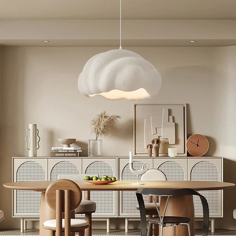 

Wabi Sabi Chandelier Lamp Nordic Cream Style Art Bar Lamp Creative Designer Style Dining Table LED Chandelier