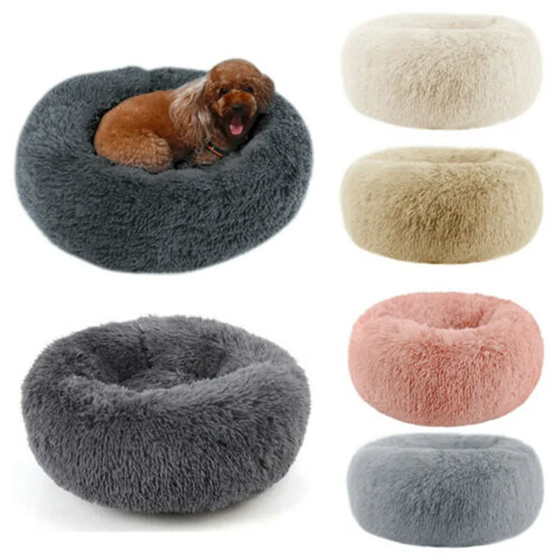 

Donut Mand Dog Accessories for Large Dogs Cat's House Plush Pet Bed for Dog XXL Round Mat For Small Medium Animal Calming 100CM