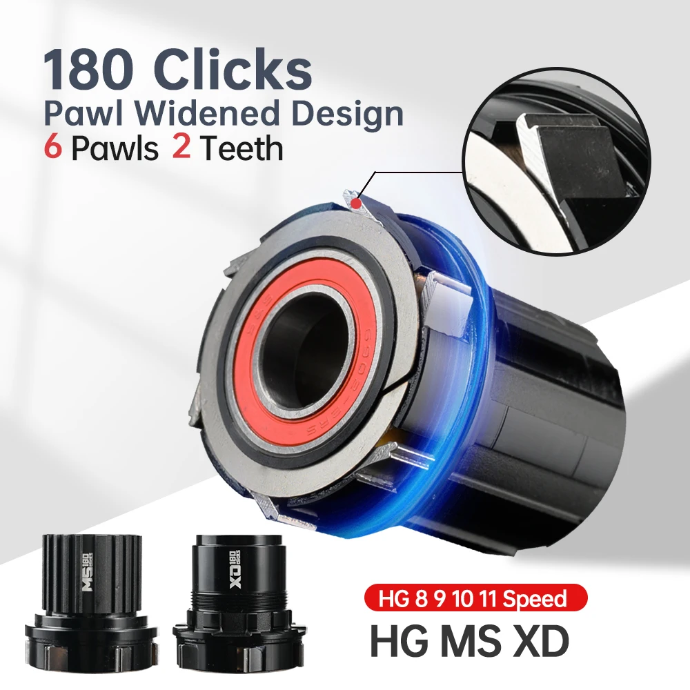 Фото ARC Logo MT088F/R 6-хлопковая втулка с 180 щелчками Hyperglide 148 мм для MTB BOOST дискового тормоза, велосипедные аксессуары №1