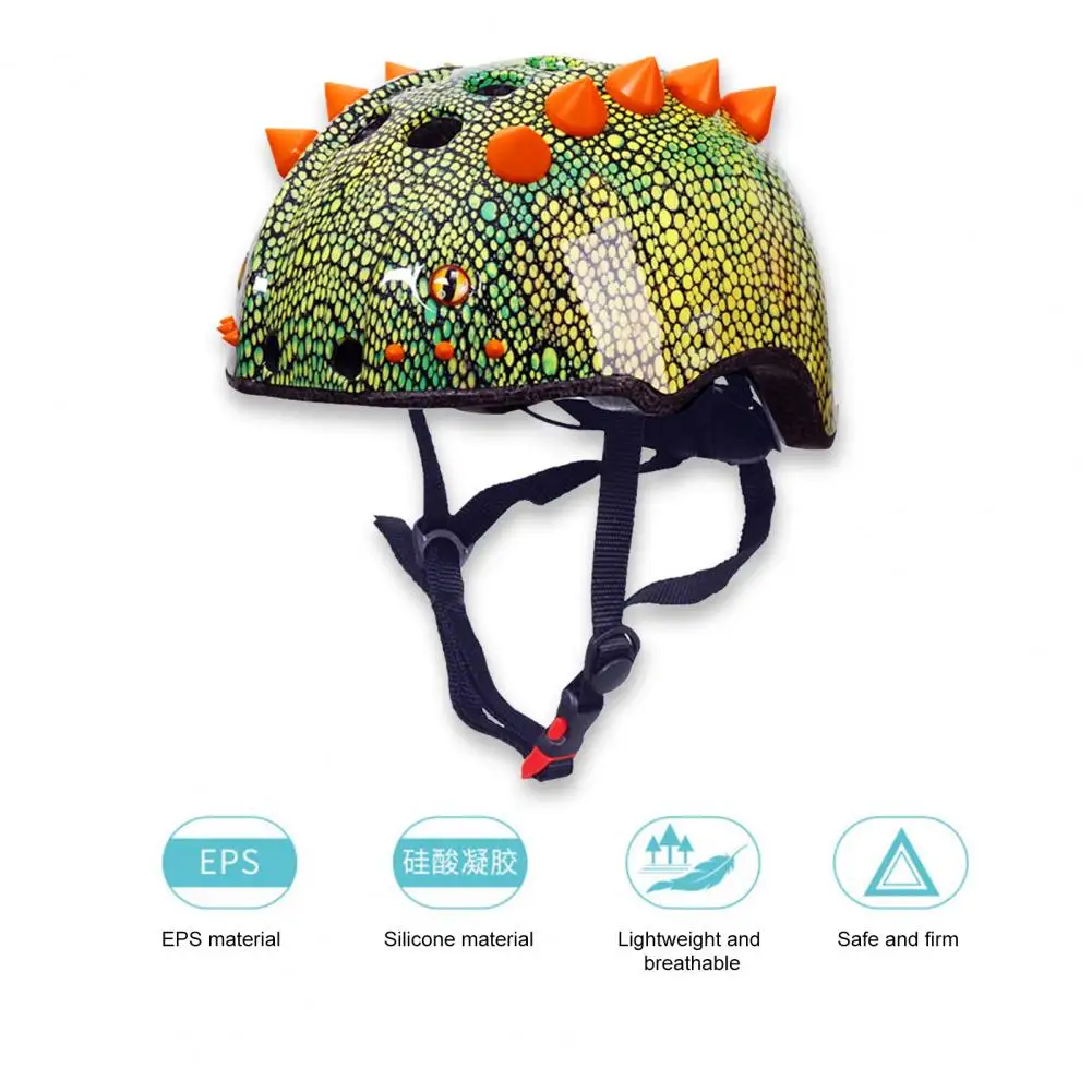 Удобный шлем для езды на велосипеде скейтборде детский с 3d-динозавром скейтборда