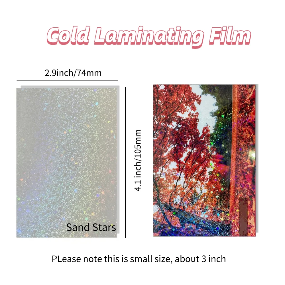 

Холодная ламинирующая пленка OEING 50 листов 4,1x2,9 дюйма прозрачная