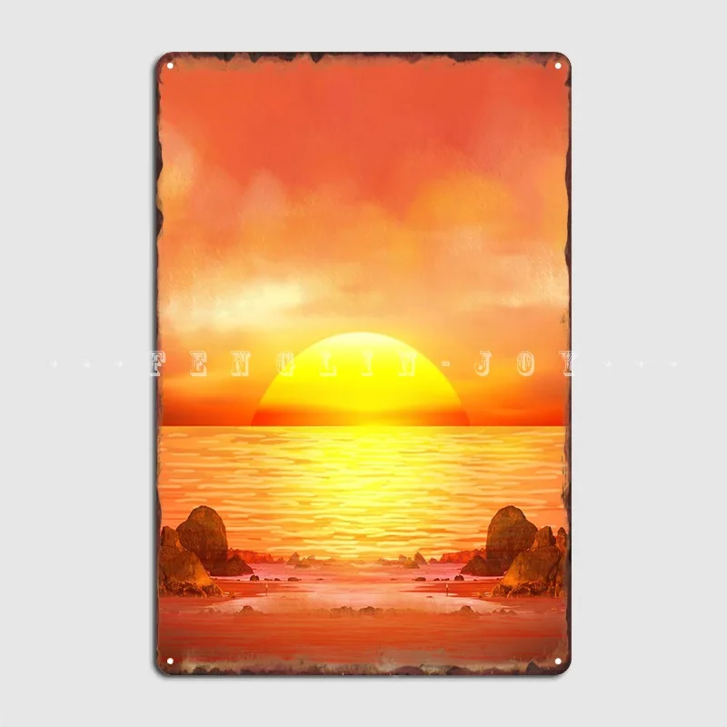

Sunset At The Beach Metal Plaque Poster Mural Painting Designing Club Party Pub Garage Tin Sign Poster