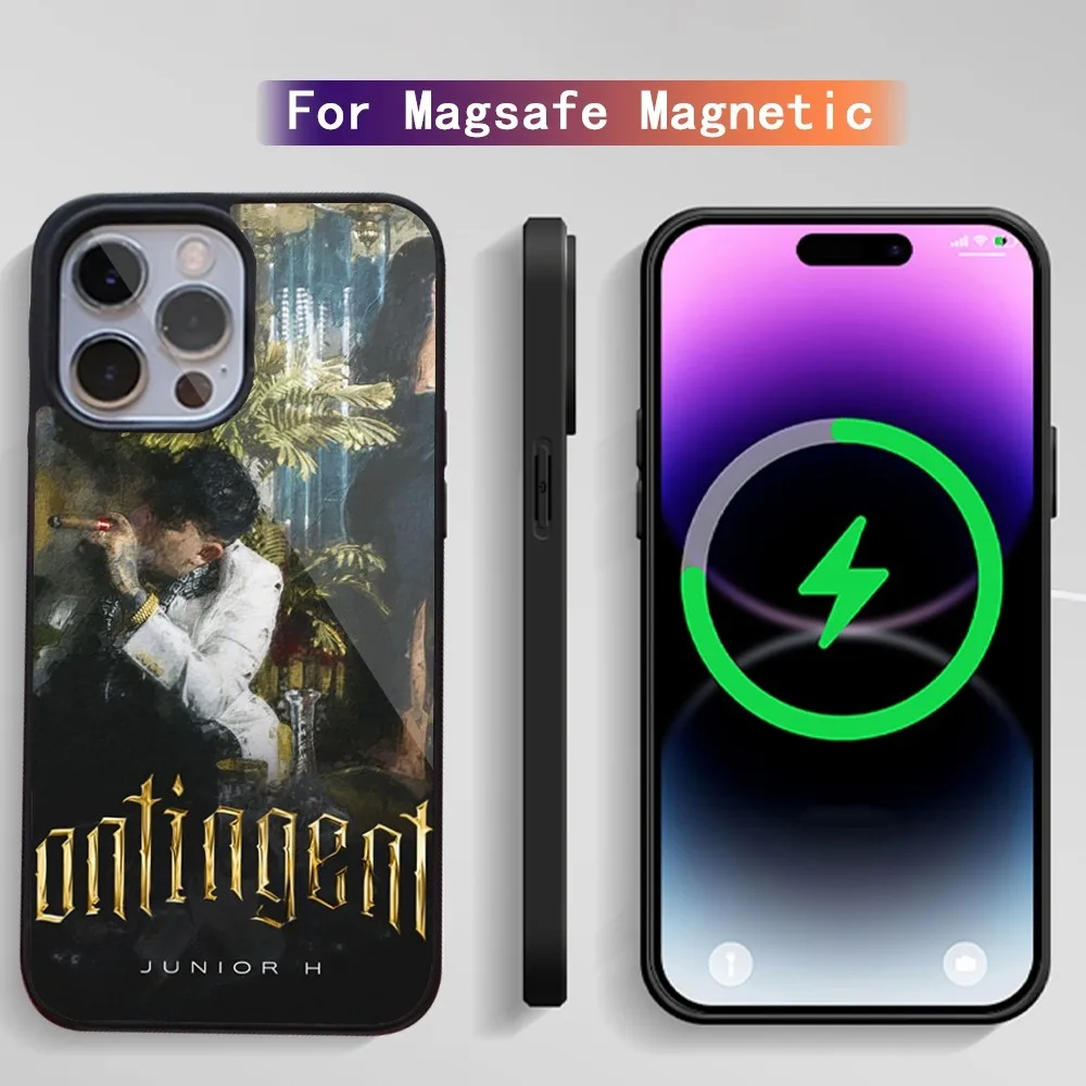 Чехол для телефона Junior H Singer $ad Boyz 4 Life II iPhone 15 14 13 12 11 Plus Pro Max Magsafe с магнитной