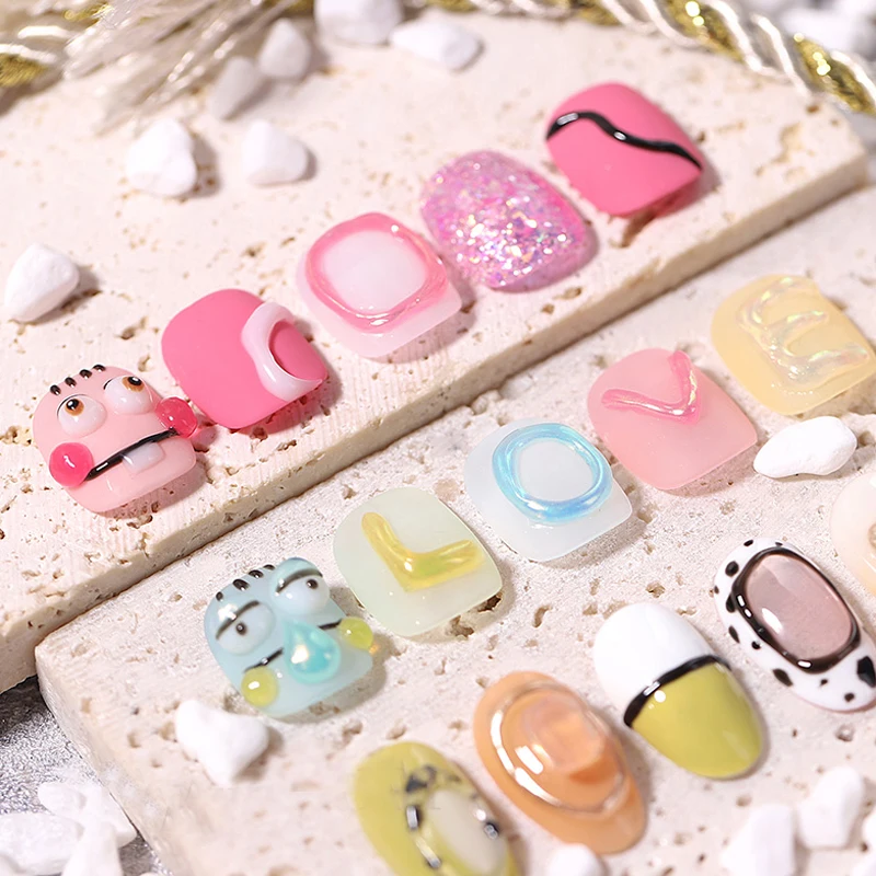 Желейный твердый светящийся лак для ногтей 15 мл/тюбик 12 цветов 3D лепка DIY