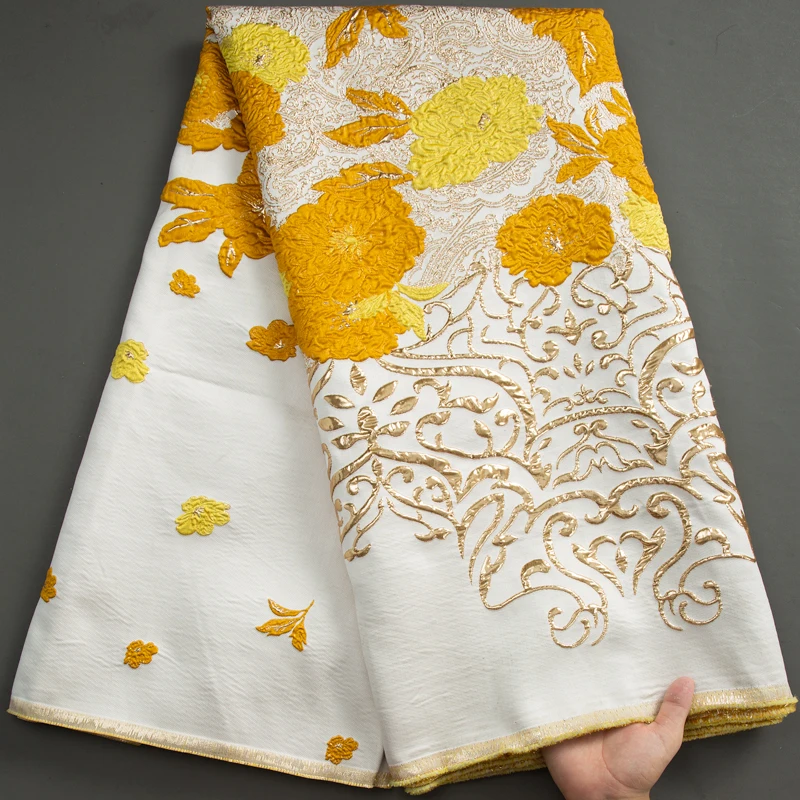 

Высококачественная Женская жаккардовая кружевная ткань, нигерийская французская кружевная ткань из жаккарда для элегантных свадебных платьев A3395