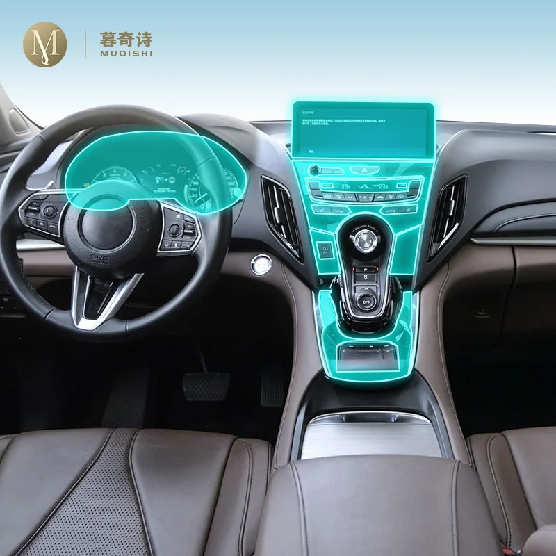

For Acura RDX 2019-2024 Car Interior center console Anti-scratch TPU transparent protective film Shift position Piano board film