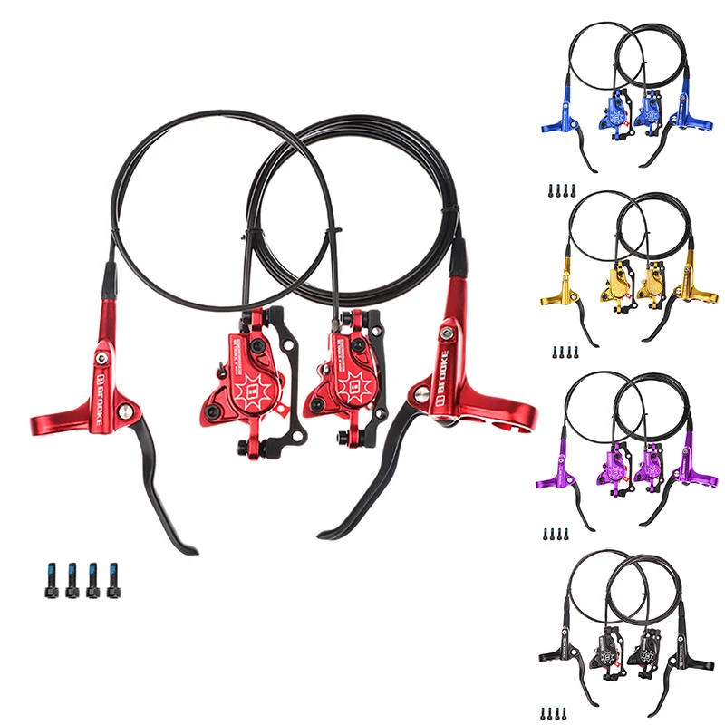 

New Hot BLOOKE Bike Hydraulic Disc Brake Bicycle Double Piston Integrated Bike Oil Brake MT200 For E-Bike Electric Scooter MTB B
