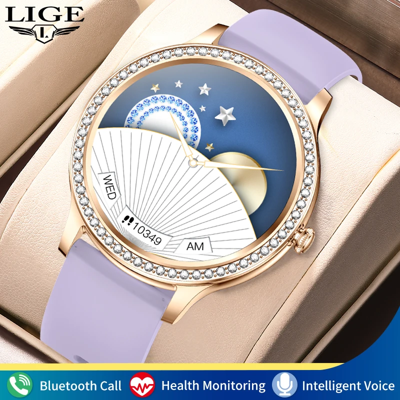 

LIGE Fashion Smart Watch For Women Full Touch Screen Bluetooth Waterproof Watches Sports Tracker Smartwatch Lady Man Reloj Mujer