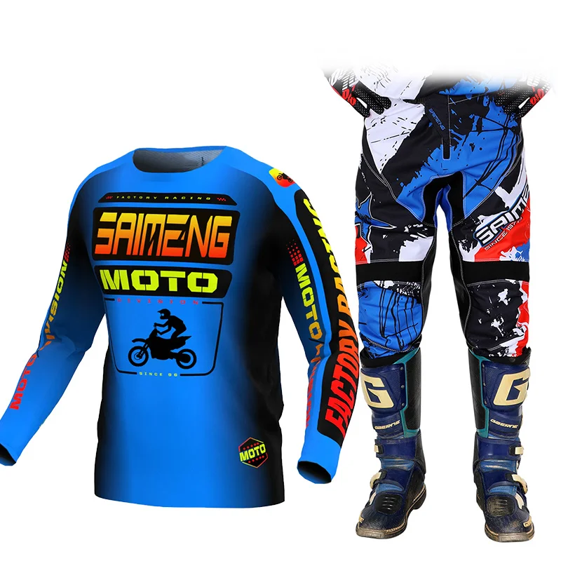 Комплекты мужских штанов и трикотажных брюк для мотокросса женский костюм