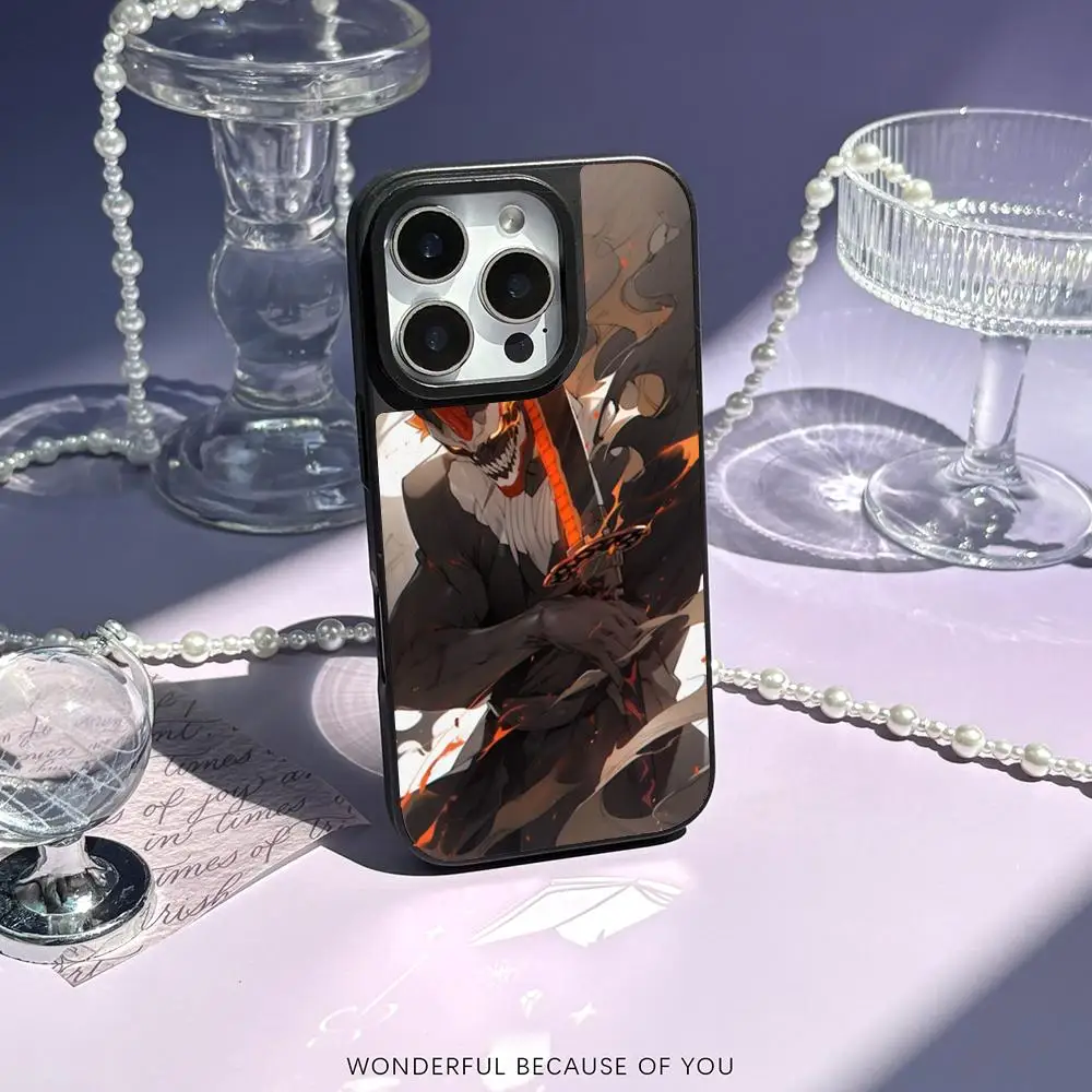 Фото Классический чехол для телефона с постером аниме Hot Blood Bleach для iPhone 17 16 15 14 13 12 Pro Max, защитный чехол из овчины с серебристой окантовкой №4