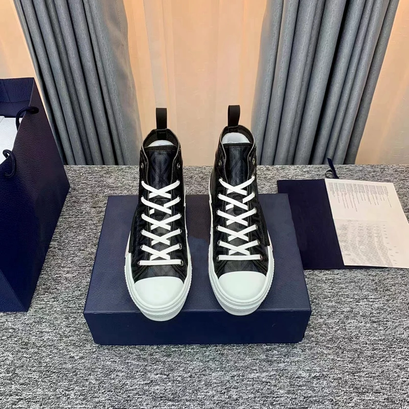 

Классические холщовые туфли с вышитыми буквами для мужчин и женщин B23, кроссовки из технической кожи, роскошные дизайнерские уличные Высоки...