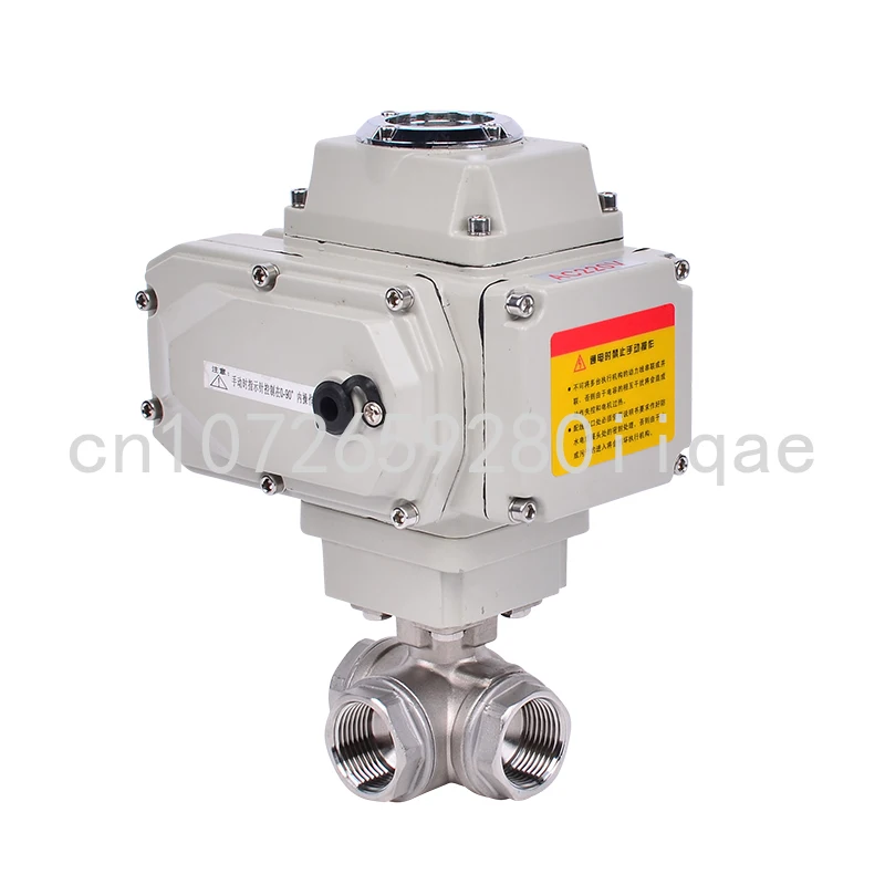 

1-1/4" Motorized Three Way Ball Valve Stainless Steel Q941/45F-16P T/L Type Female Thread Electric Ball Valve DC24V AC220V