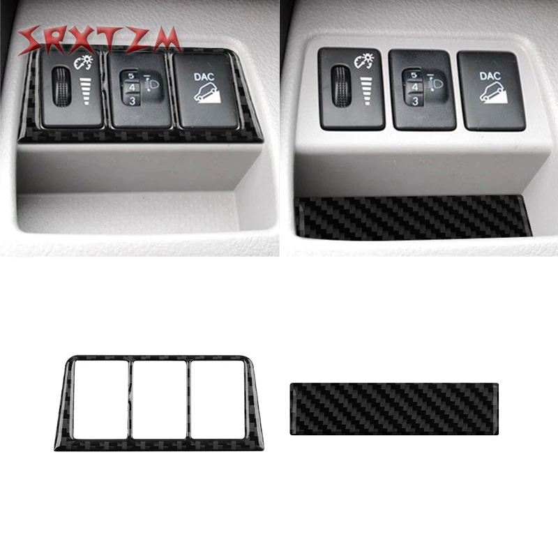 

Крышка переключателя из углеродного волокна для Toyota RAV4 2006-2012, отделочная панель, рамка, наклейка, аксессуары для интерьера автомобиля