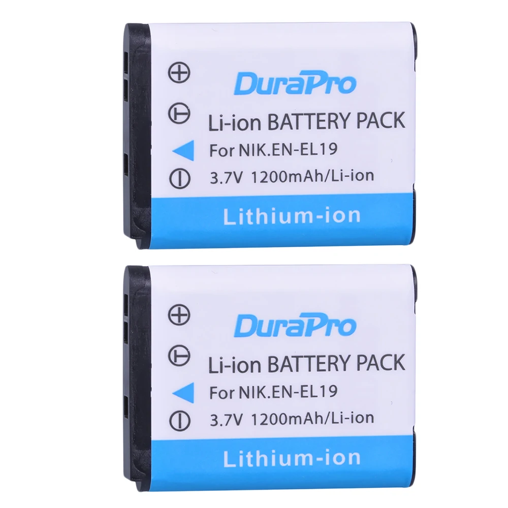 Аккумулятор EN-EL19 1200 мАч для Nikon Coolpix W150 S32 S100 S2800 S3200 S3300 S3500 S3600 S4100 S4200 S4300 S5200 S5300 S6500 S6600