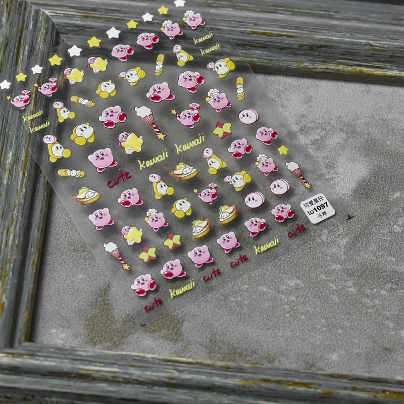 

2022 японские ультратонкие и жесткие рельефные самоклеящиеся наклейки для ногтей 5D, милые дизайнерские декоративные наклейки для ногтей, сла...