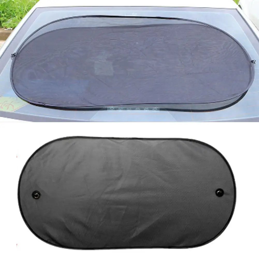 

Car Mesh Backstop 100x50cm Folding Sunshade Sun Visor Shade Rear Gear Window Sunshield Automotive Interior Accessories