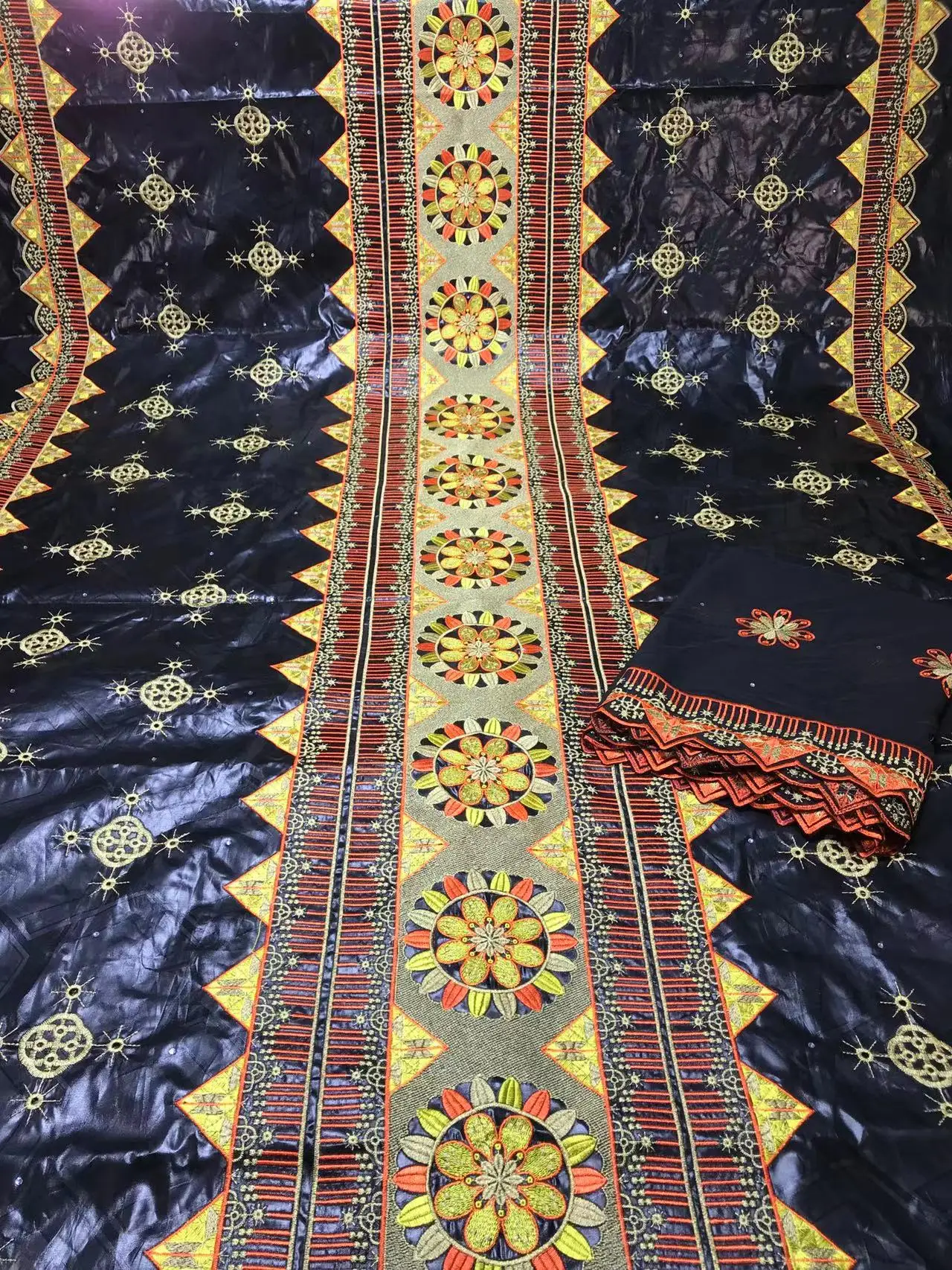 Черный Африканский базин богатый хлопок Материал Австрия вышивка цветок хорошее качество французское кружево гладкая для шитья формы 5 + 2 ярда