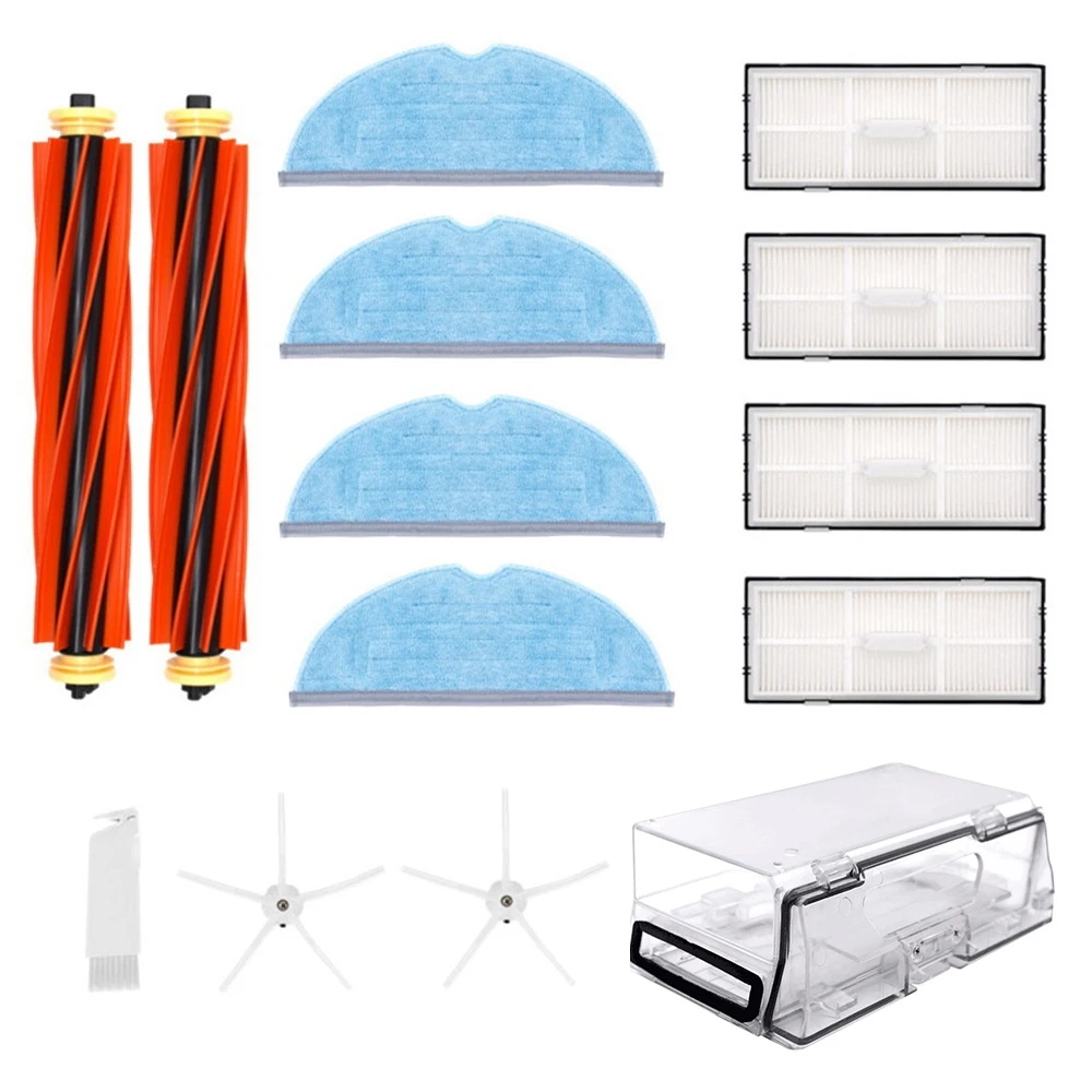 

14 Pcs for Xiaomi T7 T7S Vacuum Cleaner Accessories Replacement Parts Washable Filter Detachable Main Brush Mop Cloth,A
