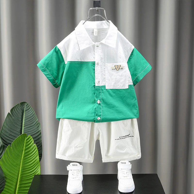 

2 шт., детские летние комплекты из блузки и шортов