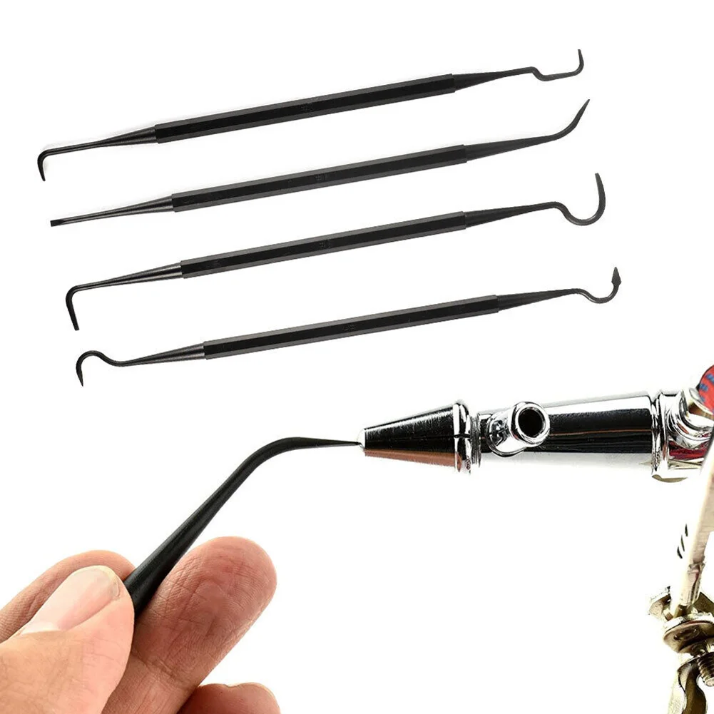 

4pcs Car Detailing Cleaning Tool Spray-Gun Pipe Cleaning Hook Tools Accessories Multi-purpose Set Of Brushes And Picks For Clean