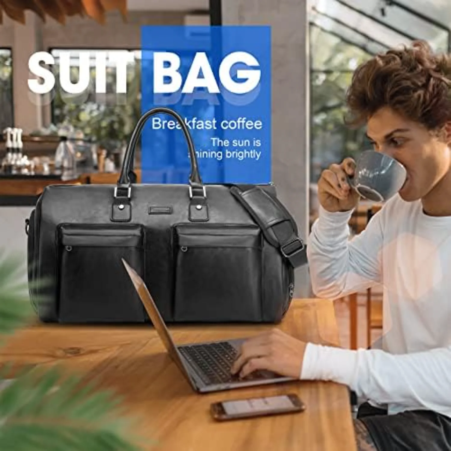 Кожаная сумка-трансформер для одежды Modoker-водонепроницаемая дорожная вещевая