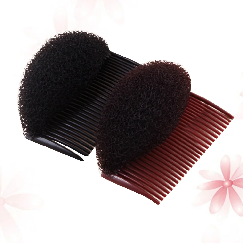 

Hair Comb Bumpsponge Bun Updo Volume Black Invisible Bases Clip Breathable Head Insert
