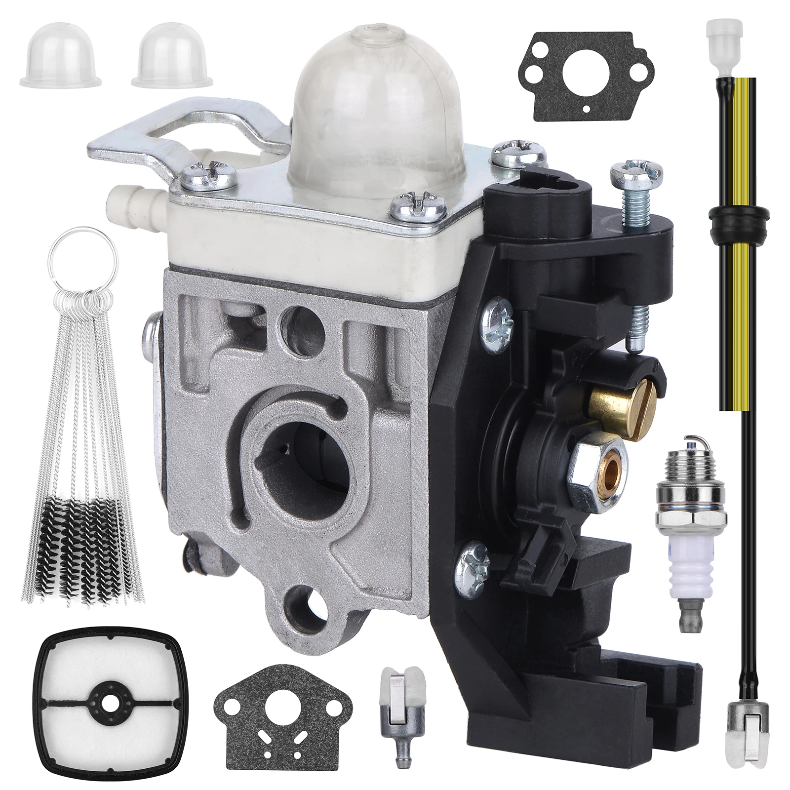 

Jtron Carburetor Kit Compatible for Zama RB-K94 Echo SRM-265 Trimmer Brush Cutter SRM225 Brushcutter Lawnmower Chainsaw Carb