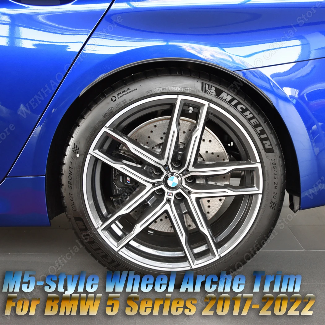 

M5-Style Black Rear Wheel Arch Trim Fender Mudguards For BMW 5 Series G30 G31 520 530 540 M5 2017-2022 Wheel Arch Extension Set