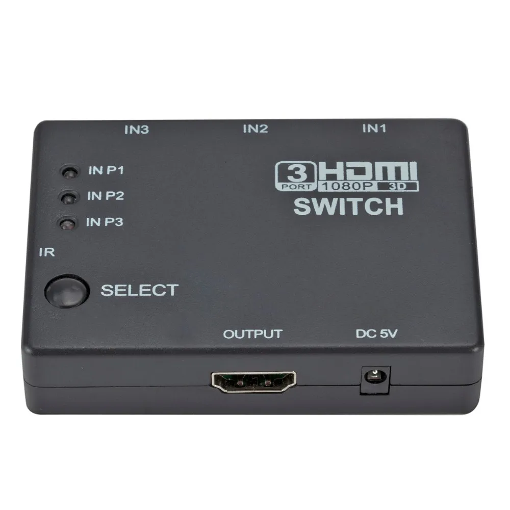 

HDMI Switch 3x1 with Remote Control ABS Black 4-Piece