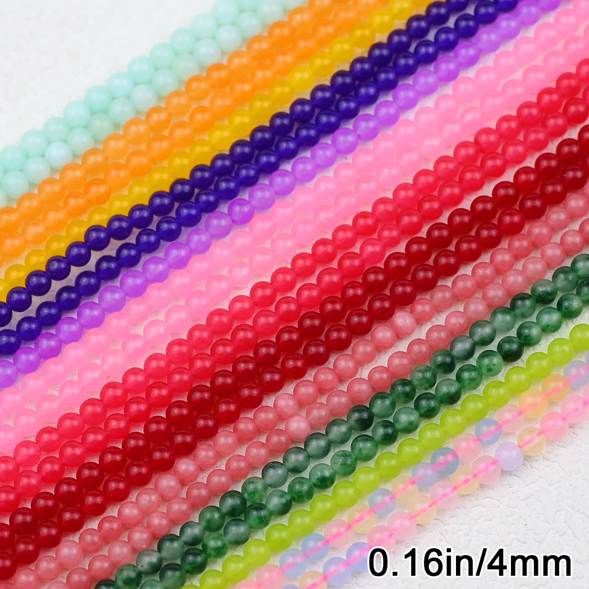 4MM натуральный халцедон камень свободные бусины круглые прокладки для ювелирных