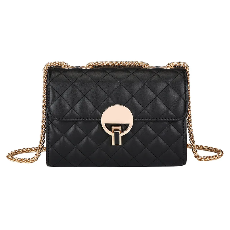 

Soft Leather Diamond Lattice Women's Bag 2023 Trend New In Fashion Chain Hasp Shoulder Crossbody Bag Elegant Black Red Handbag