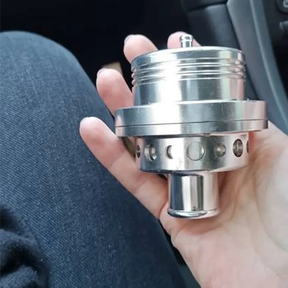 Фото Полированный клапан сброса давления (BOV) 1 дюйм (25 мм) для VW Golf MK4 Jetta A4 B5, двухпоршневой, для турбированных двигателей 1.8T, автомобильные аксессуары. №1