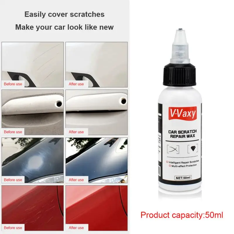 

50ml Car Scratch Repair Agent Hydrophobic Waterproof Paint Care Polishing Wax Scratches Remover Car Clean Repair Wax TSLM1
