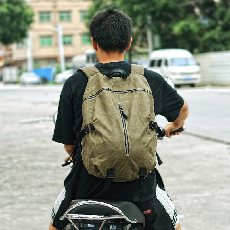 

Мужской рюкзак для улицы и мотоцикла, Большой Вместительный холщовый рюкзак, спортивный дорожный водонепроницаемый рюкзак для верховой езды, школьный рюкзак для ноутбука, 2023