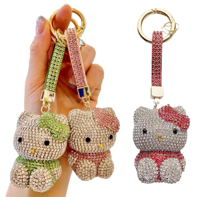 Милый мультяшный брелок Hellokitty супер бриллиант кот КТ модная женская подвеска для