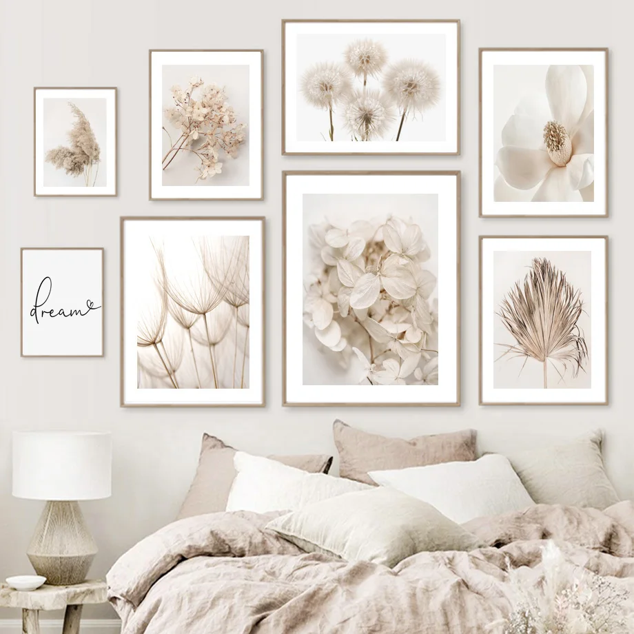 

Hay Grass Reed Dandelion Palm Leaf Boho Wall Art Canvas Painting Nordic Posters And Prints Wall Pictures For Living Room Decor