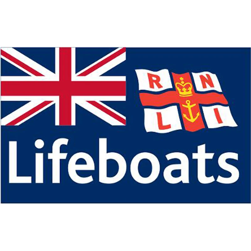 Флаг LIFEBOATS с RNLI 90x150 см индивидуальная цифровая печать на английском языке 100D