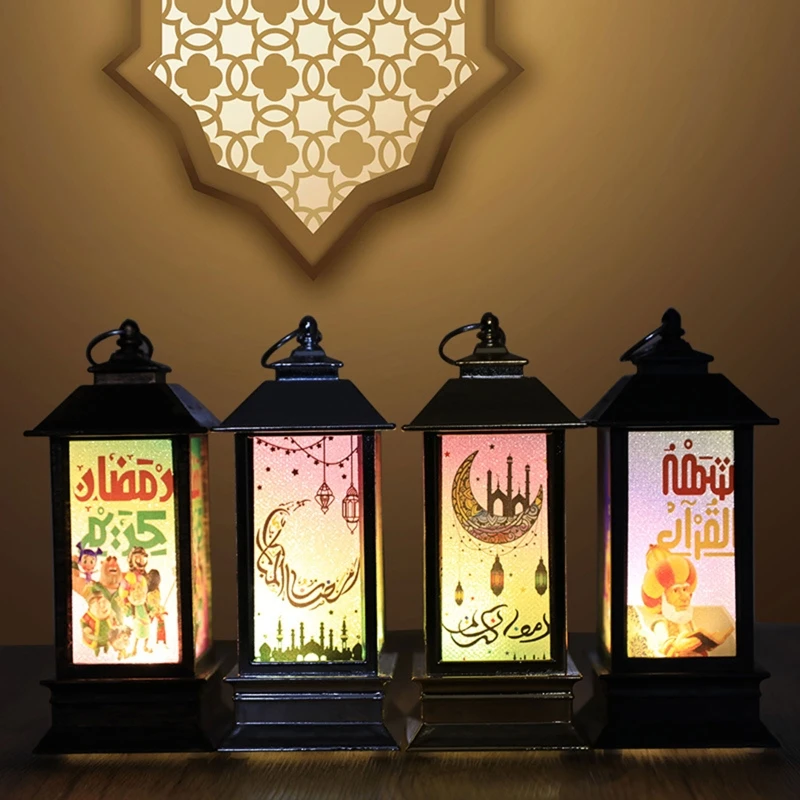 

2022 Ramadan Decoration EID Mubarak Light LED Electronic Candle Wind Lantern Lamp for Home Islamic Muslim Party Decoration Gifts