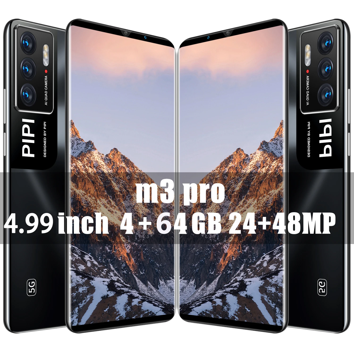 

Global M3 Pro 4.99 inch Smartphone Full Screen 4800mAh 10 Core 24+48MP 4+64GB Dual SIM Cell Phone Cellular 5G Smartphone