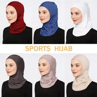 Muslim Modal Sport Silk white Hijab Abaya luxury Hijabs For Woman Abayas Women Islamic Jersey Turbans Satin Head Scarf turban 1