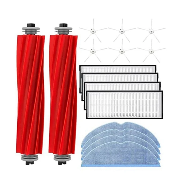 

SANQ Replacement Main Brush Side Brushes Filters Compatible For Roborock S7 T7S Robot Vacuum Cleaner Accessories