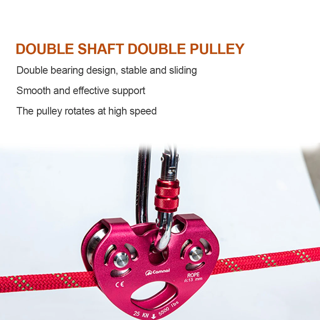 

Rock Climbing Pulley Firm High Efficient Simple Reliable Rope Accessories Caving Accessory for Outdoor Sport Using