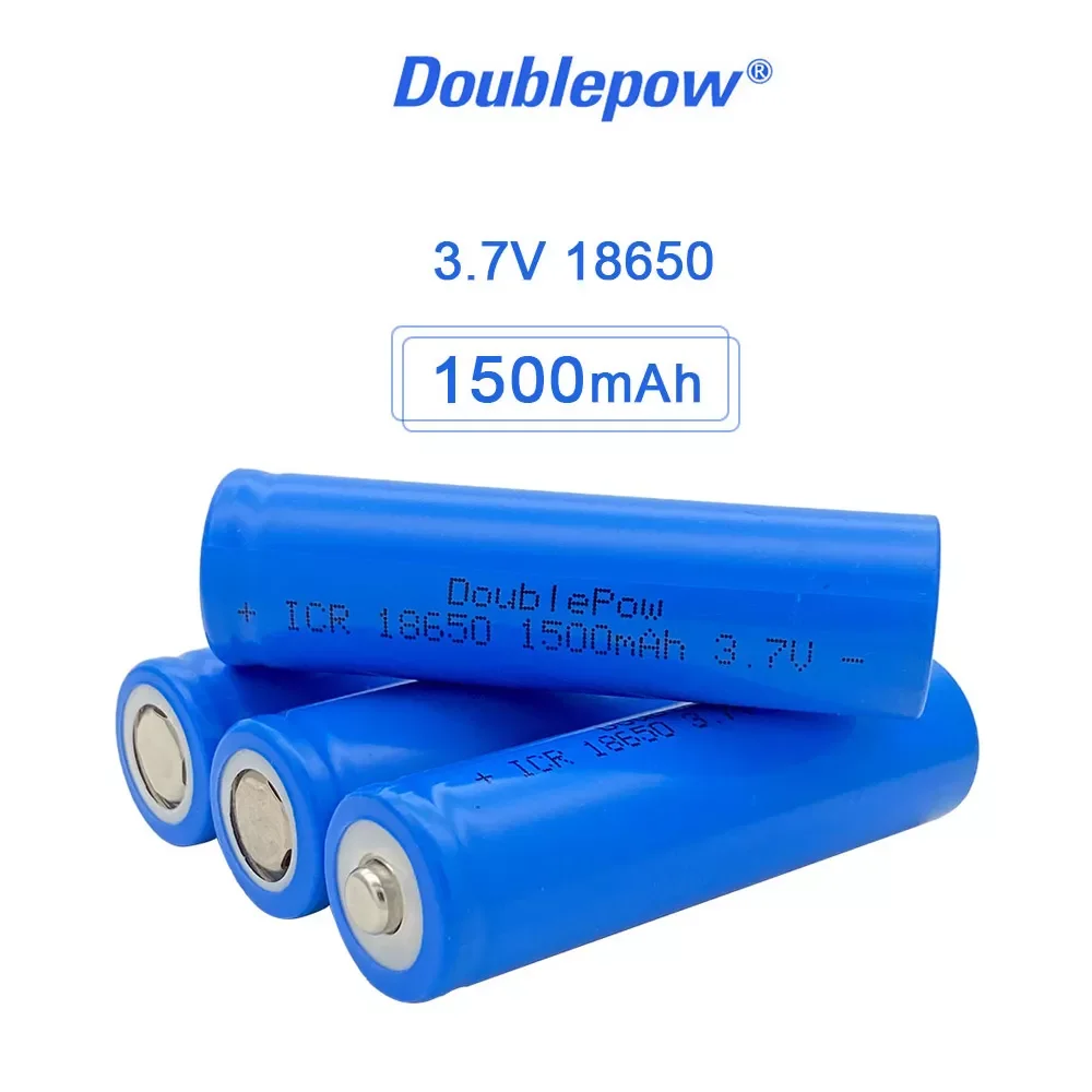 

Doublepower 18650 3.7V 1500mAh rechargeable lithium battery, flashlight, laser pointer, remote control, electronic toys