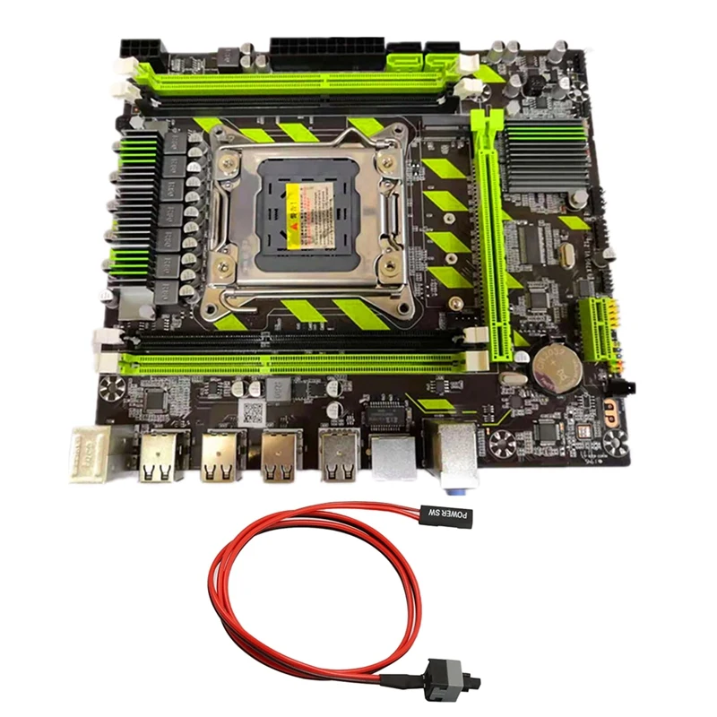 X79 X79G Motherboard With Switch Cable LGA2011 M.2 DDR3 RECC Memory 8 USB PCIE16X SATA3.0 For  Xeon E5 Core I7 CPU